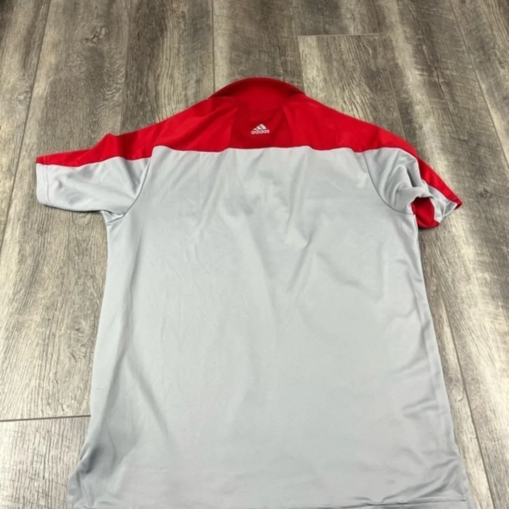 Adidas‎ Mens Red Stripe Polo Top